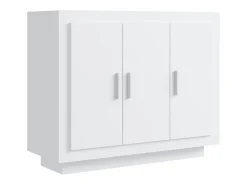 Aparador de madera contrachapada blanco 92x35x75 cm ES56372