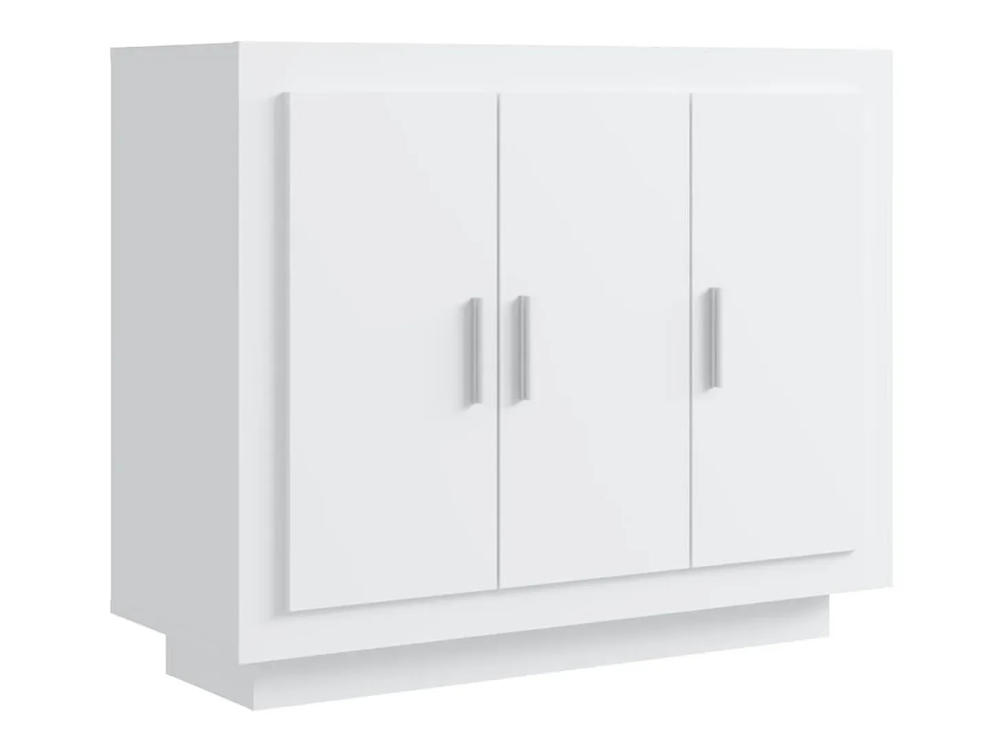 Aparador de madera contrachapada blanco 92x35x75 cm ES56372