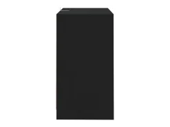 Aparador de madera contrachapada negro 70x41x75 cm