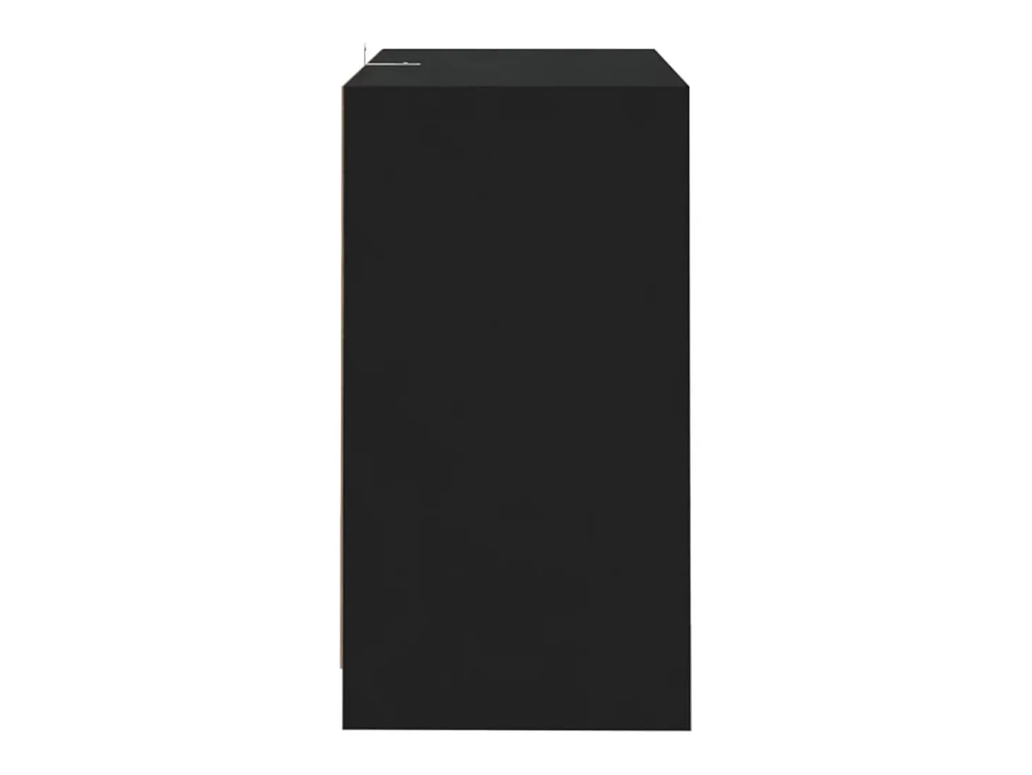 Aparador de madera contrachapada negro 70x41x75 cm