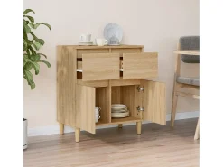 Aparador de madera contrachapada roble Sonoma 60x35x70 cm ES28058