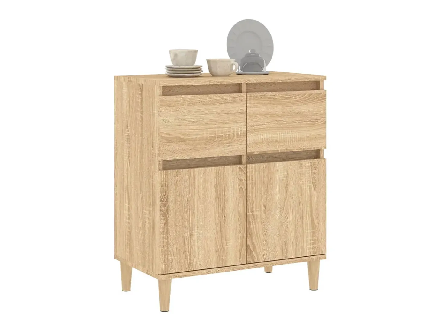 Aparador de madera contrachapada roble Sonoma 60x35x70 cm ES28058