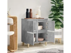 Aparador de madera contrachapada gris hormigón 60x35x70 cm ES97193