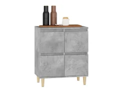 Aparador de madera contrachapada gris hormigón 60x35x70 cm ES97193