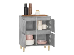 Aparador de madera contrachapada gris hormigón 60x35x70 cm ES97193