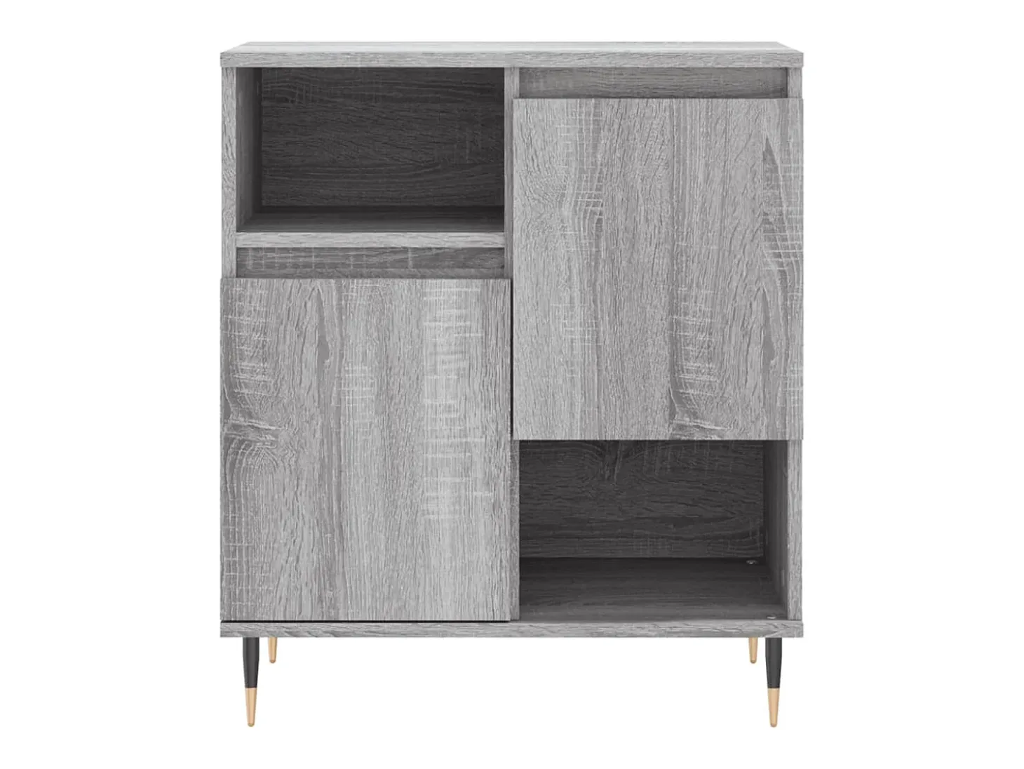 Aparador de madera contrachapada gris Sonoma 60x35x70 cm