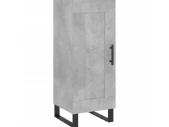 Aparador de madera contrachapada gris hormigón 34,5x34x90 cm ES75048