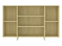 Aparador de madera contrachapada roble Sonoma 120x30x75 cm