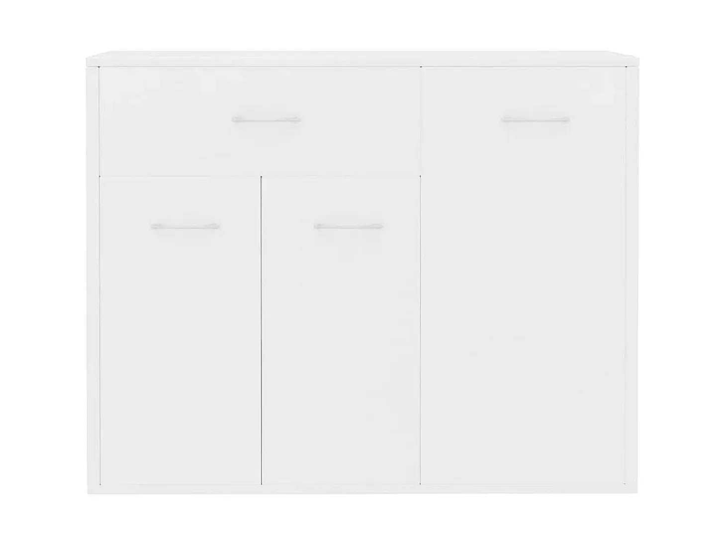 Aparador de madera contrachapada blanco 88x30x70 cm ES29871