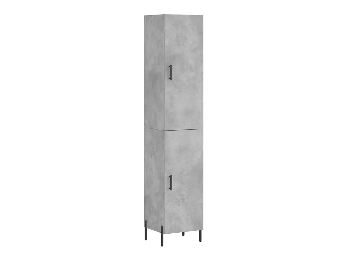 Aparador de madera contrachapada gris hormigón 34,5x34x180 cm ES95553