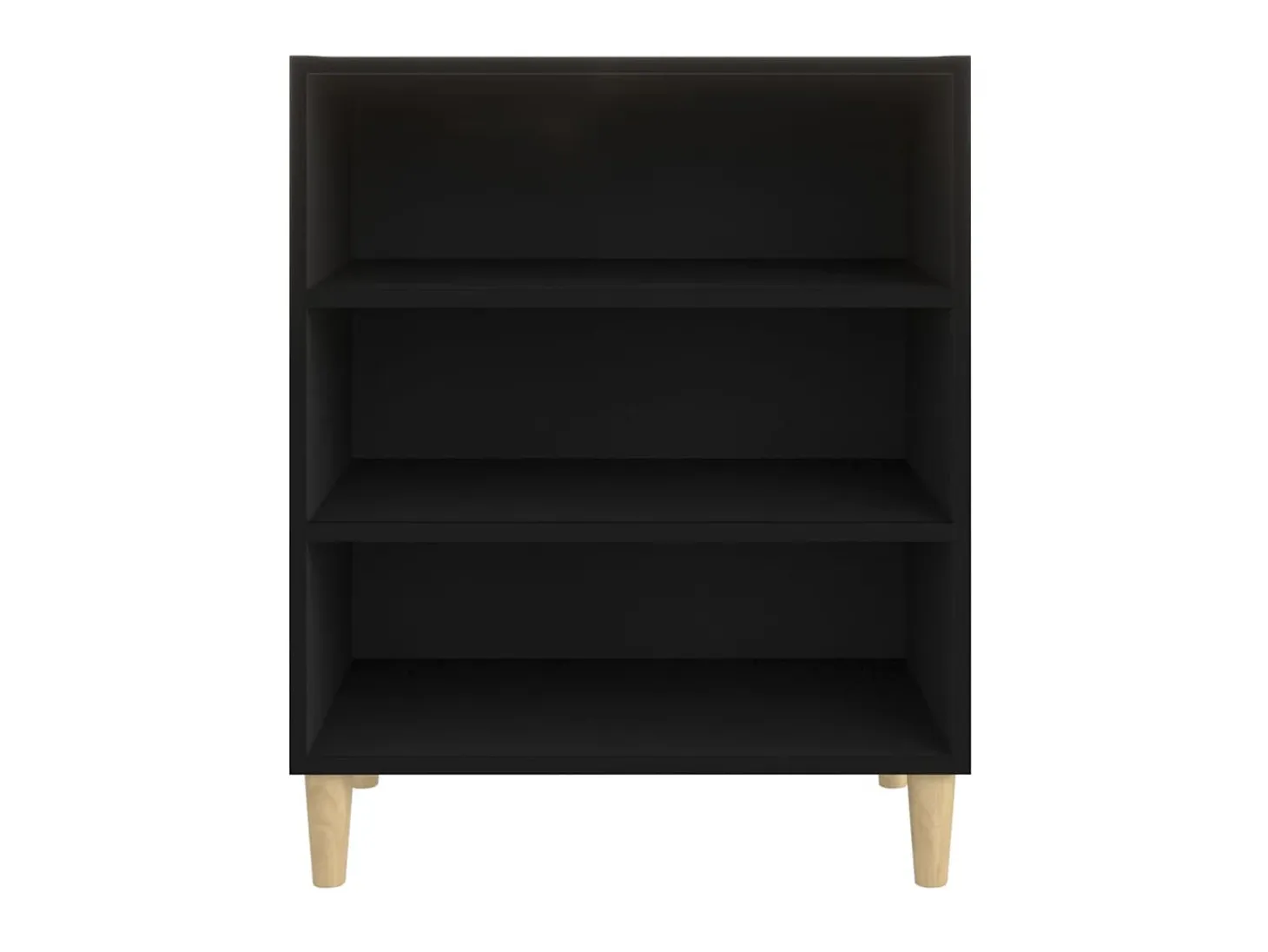 Aparador de madera contrachapada negro 57x35x70 cm ES81000