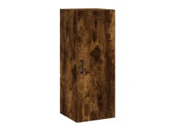 Aparador de madera contrachapada roble ahumado 34,5x34x180 cm ES21238