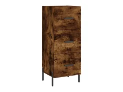 Aparador de madera contrachapada roble ahumado 34,5x34x180 cm ES99795
