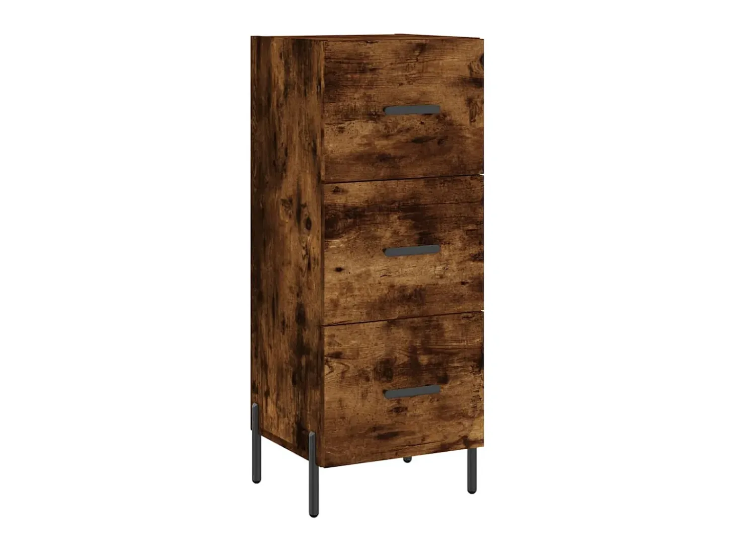 Aparador de madera contrachapada roble ahumado 34,5x34x180 cm ES99795