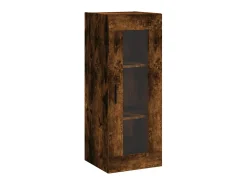 Aparador de madera contrachapada roble ahumado 34,5x34x180 cm ES61301