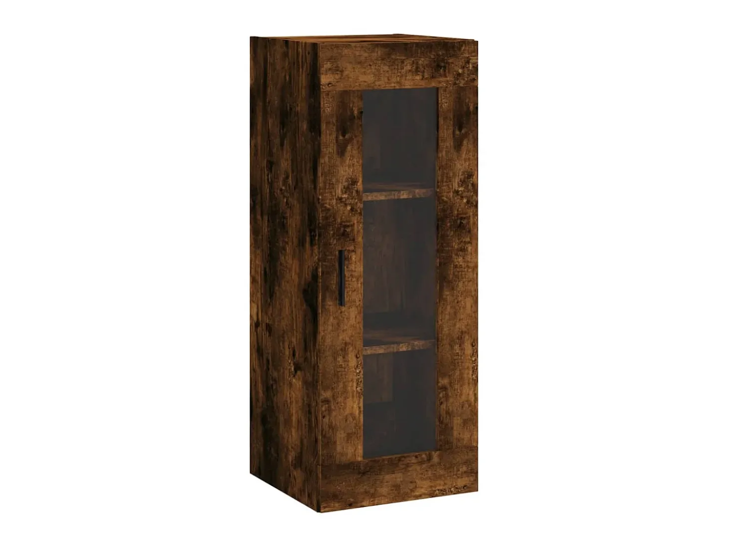 Aparador de madera contrachapada roble ahumado 34,5x34x180 cm ES61301