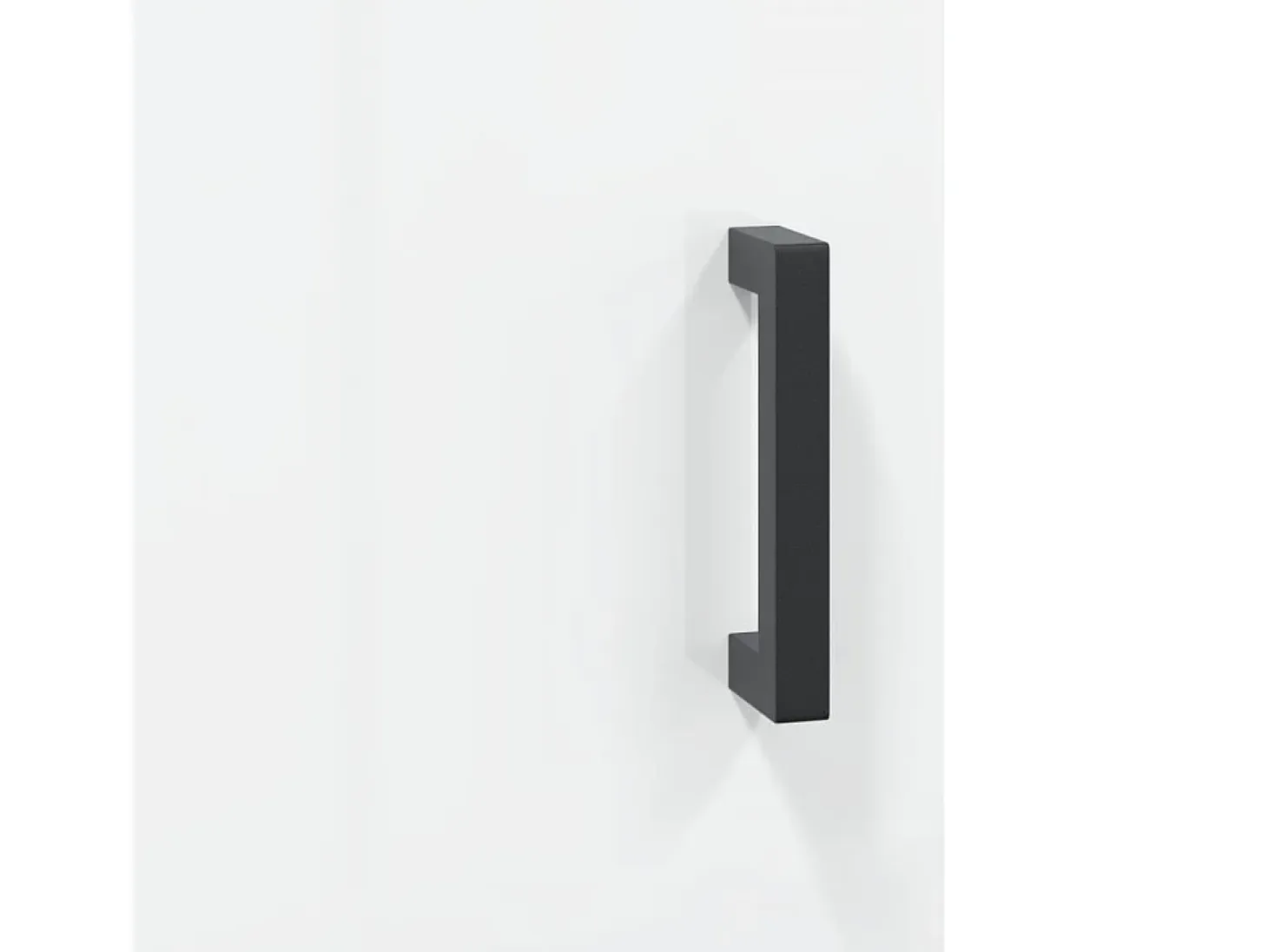Aparador de madera contrachapada blanco brillante 34,5x34x90 cm