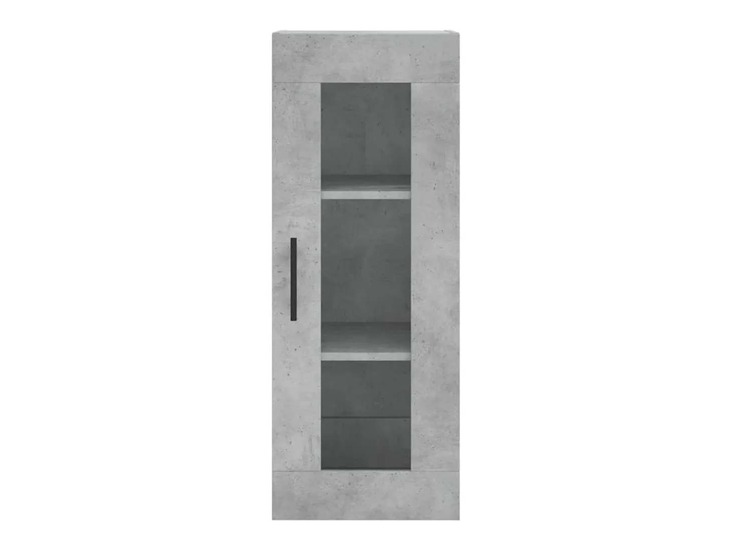 Aparador de madera contrachapada gris hormigón 34,5x34x180 cm