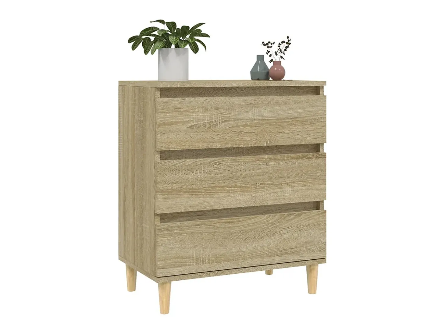 Aparador de madera contrachapada roble Sonoma 60x35x70 cm ES37439