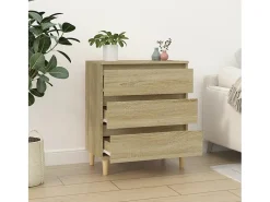 Aparador de madera contrachapada roble Sonoma 60x35x70 cm ES37439