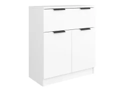 Aparador de madera contrachapada blanco 60x30x70 cm ES10240