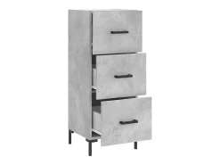 Aparador de madera contrachapada gris hormigón 34,5x34x90 cm ES10331