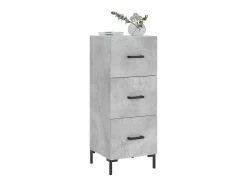 Aparador de madera contrachapada gris hormigón 34,5x34x90 cm ES10331