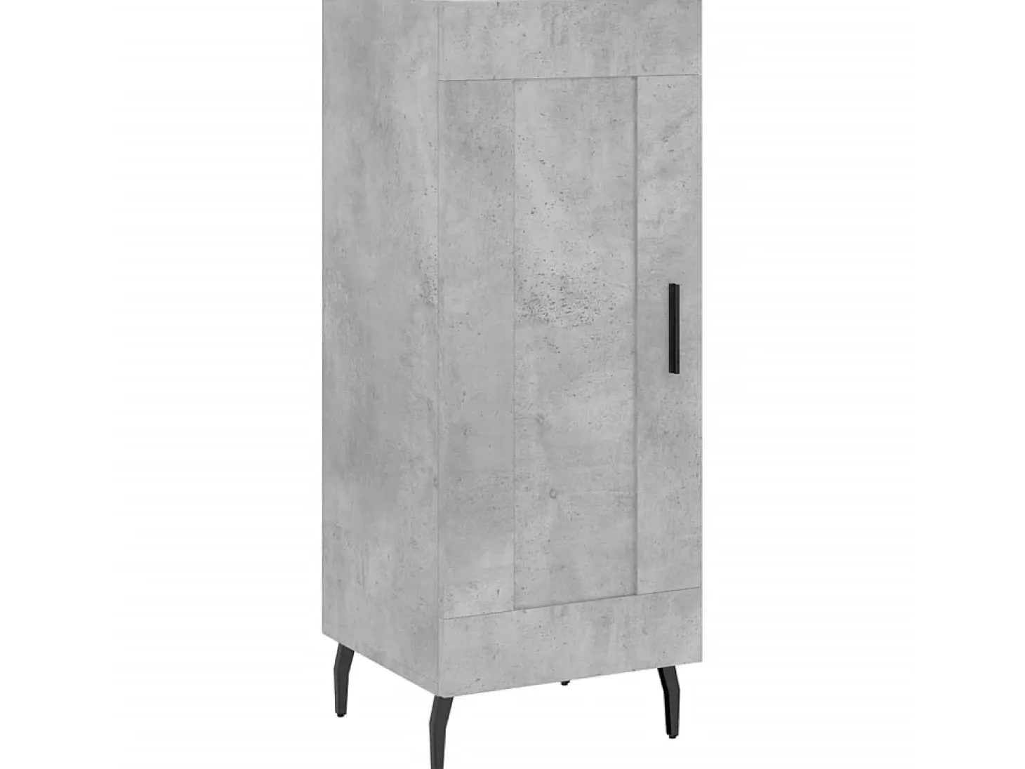 Aparador de madera contrachapada gris hormigón 34,5x34x180 cm ES30902