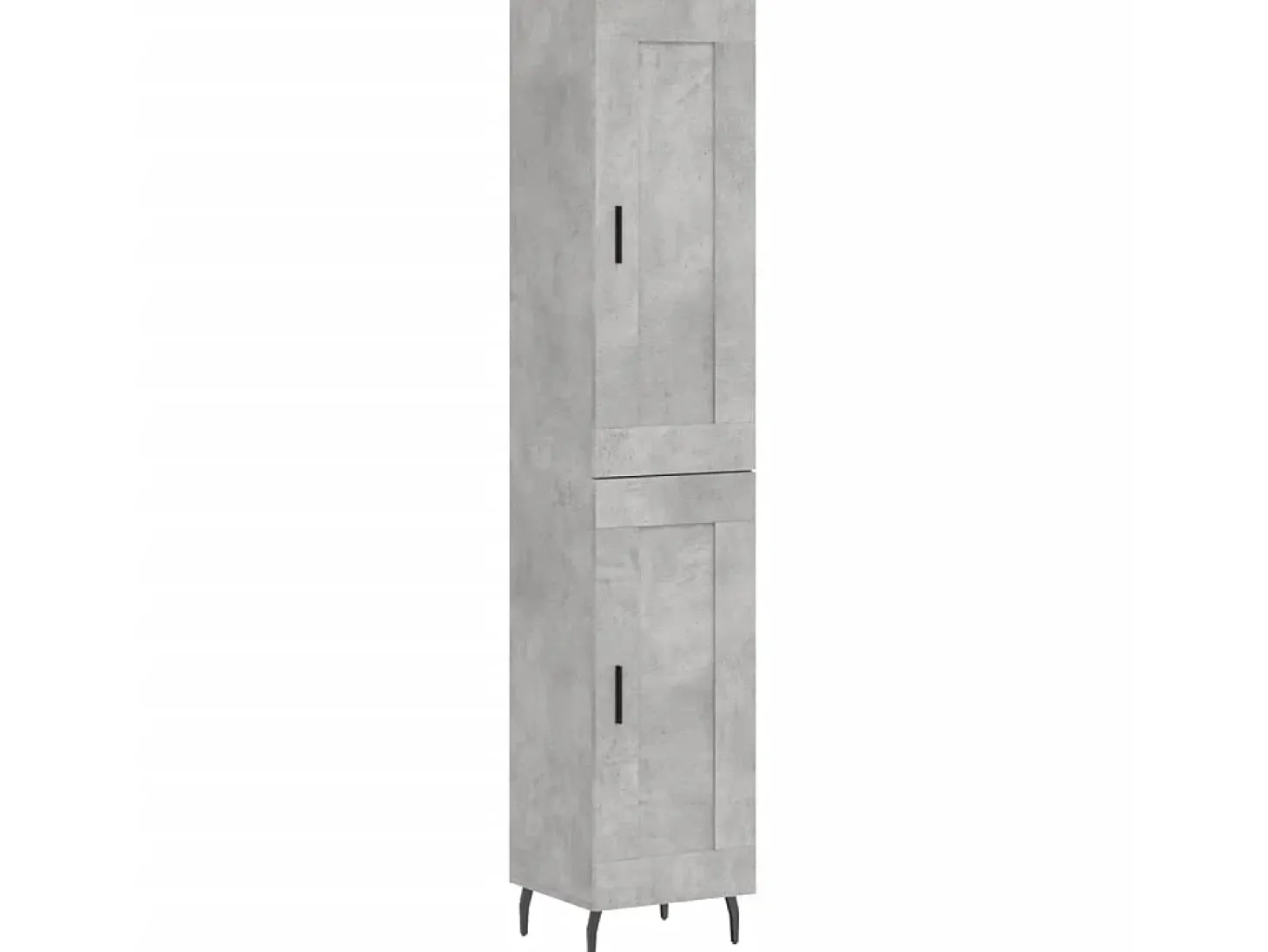 Aparador de madera contrachapada gris hormigón 34,5x34x180 cm ES30902