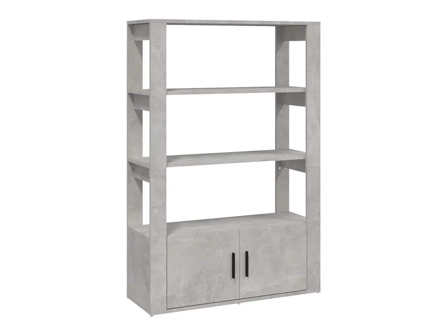 Aparador de madera contrachapada gris hormigón 80x30x119,5 cm ES16661
