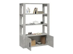 Aparador de madera contrachapada gris hormigón 80x30x119,5 cm ES16661