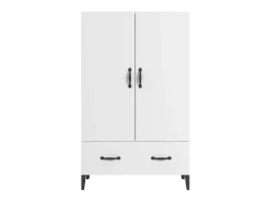 Aparador de madera contrachapada blanco 70x31x115 cm ES96827