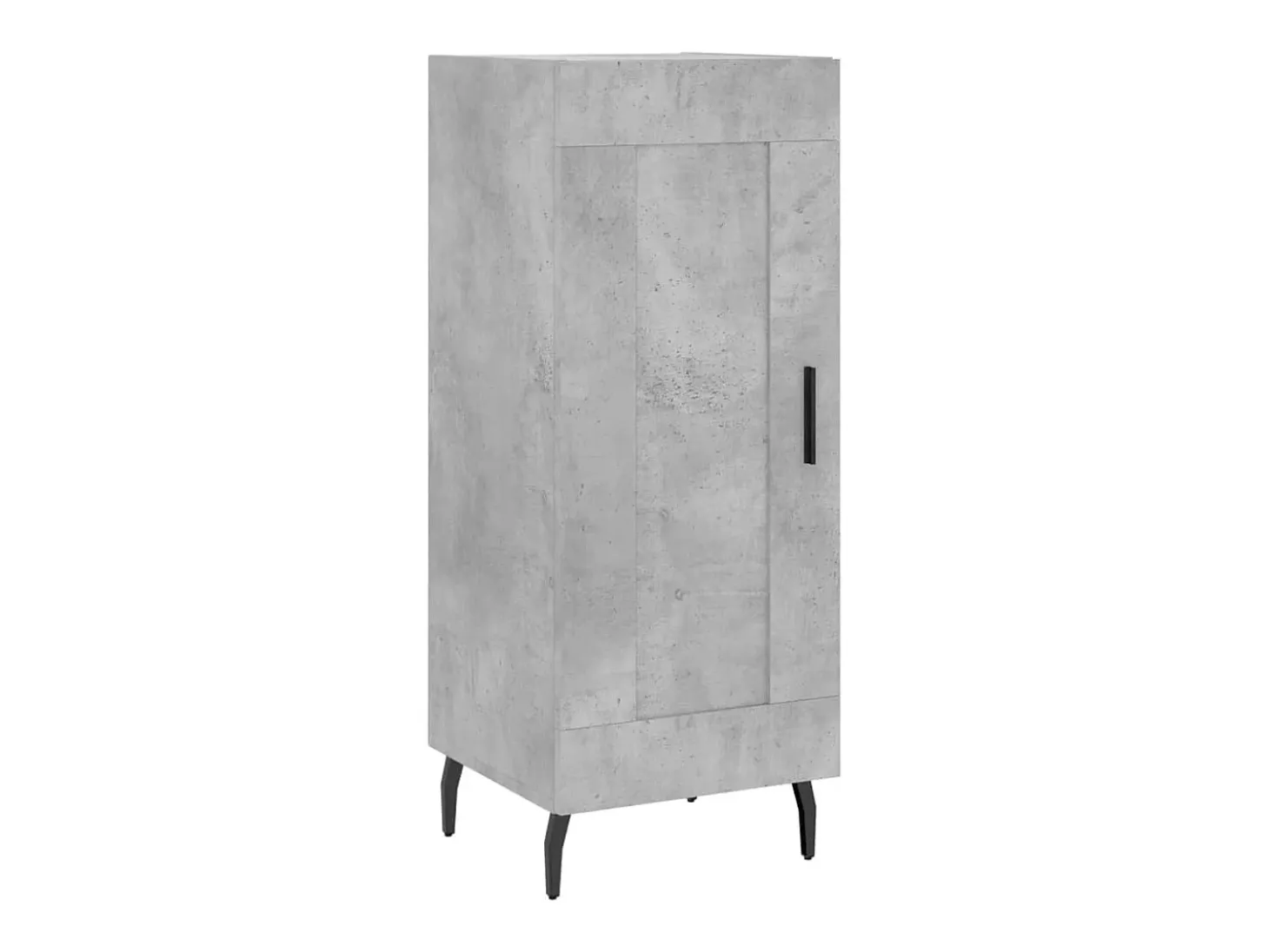Aparador de madera contrachapada gris hormigón 34,5x34x90 cm