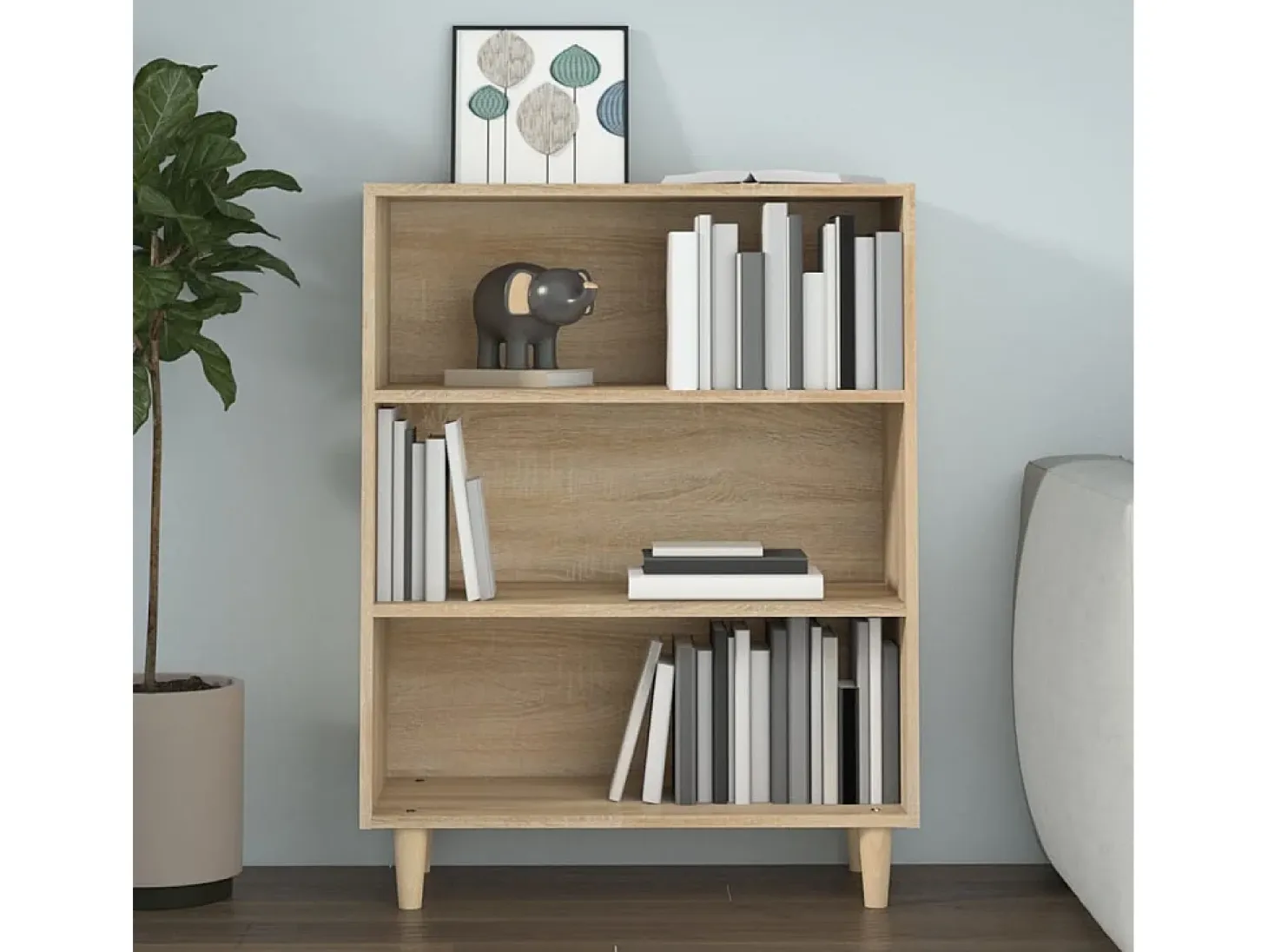 Aparador de madera contrachapada roble Sonoma 69,5x32,5x90 cm ES23817