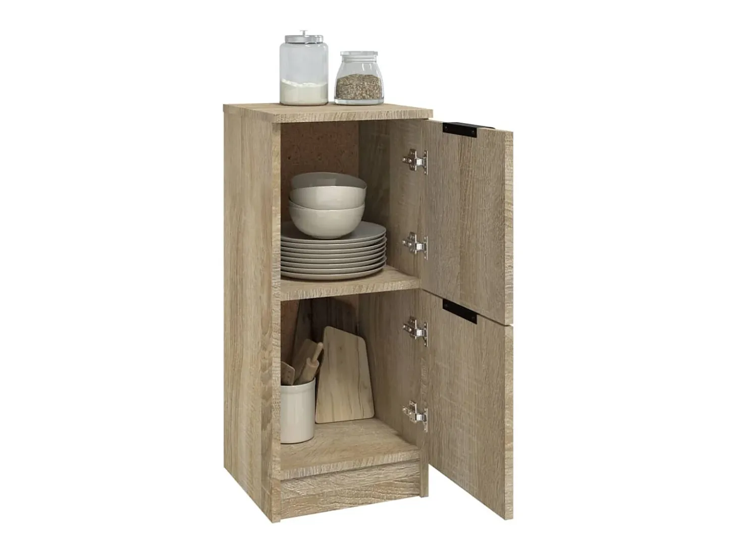Aparador de madera contrachapada roble Sonoma 30x30x70 cm