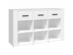 Aparador de madera contrachapada blanco 100x30x59,5 cm ES19836