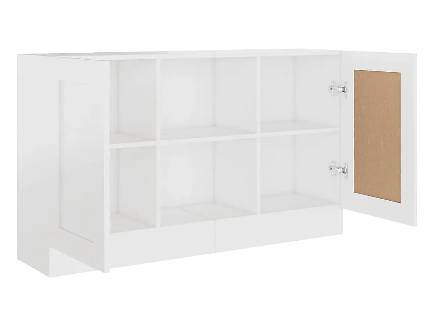 Aparador de madera contrachapada blanco 120x30,5x70 cm