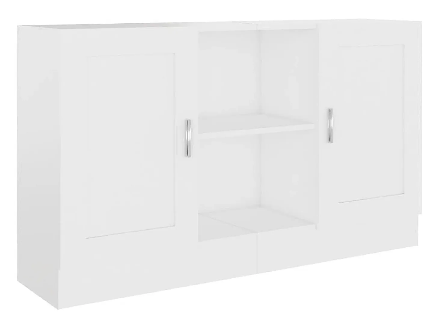 Aparador de madera contrachapada blanco 120x30,5x70 cm