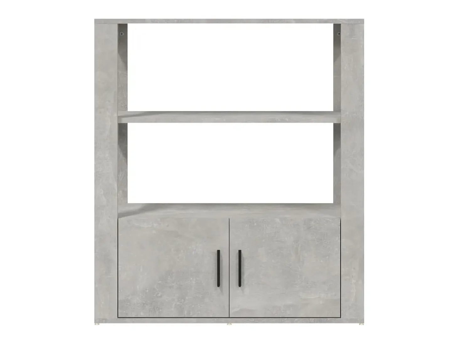 Aparador de madera contrachapada gris hormigón 80x30x90 cm