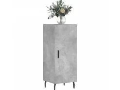 Aparador de madera contrachapada gris hormigón 34,5x34x90 cm ES66557