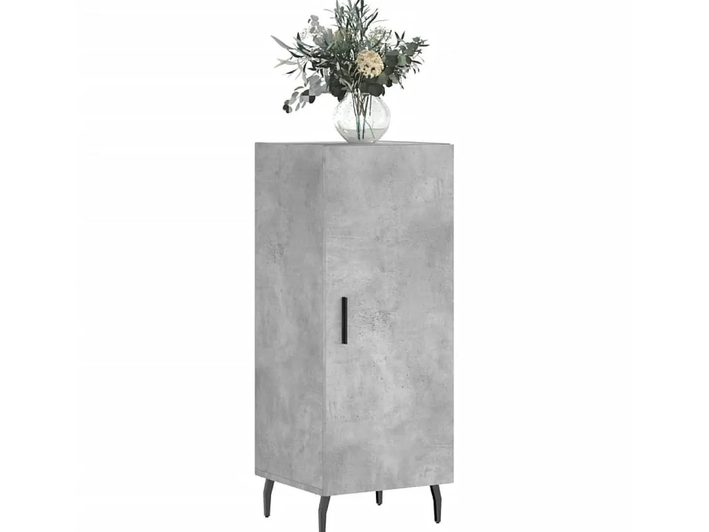 Aparador de madera contrachapada gris hormigón 34,5x34x90 cm ES66557