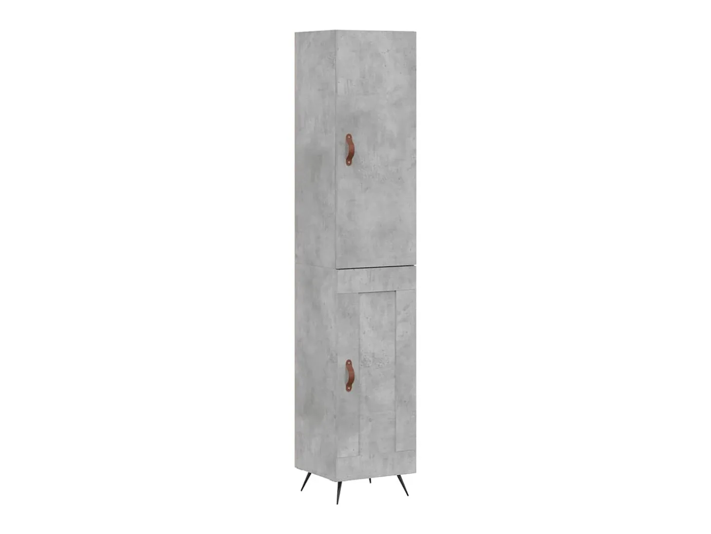 Aparador de madera contrachapada gris hormigón 34,5x34x180 cm ES50017