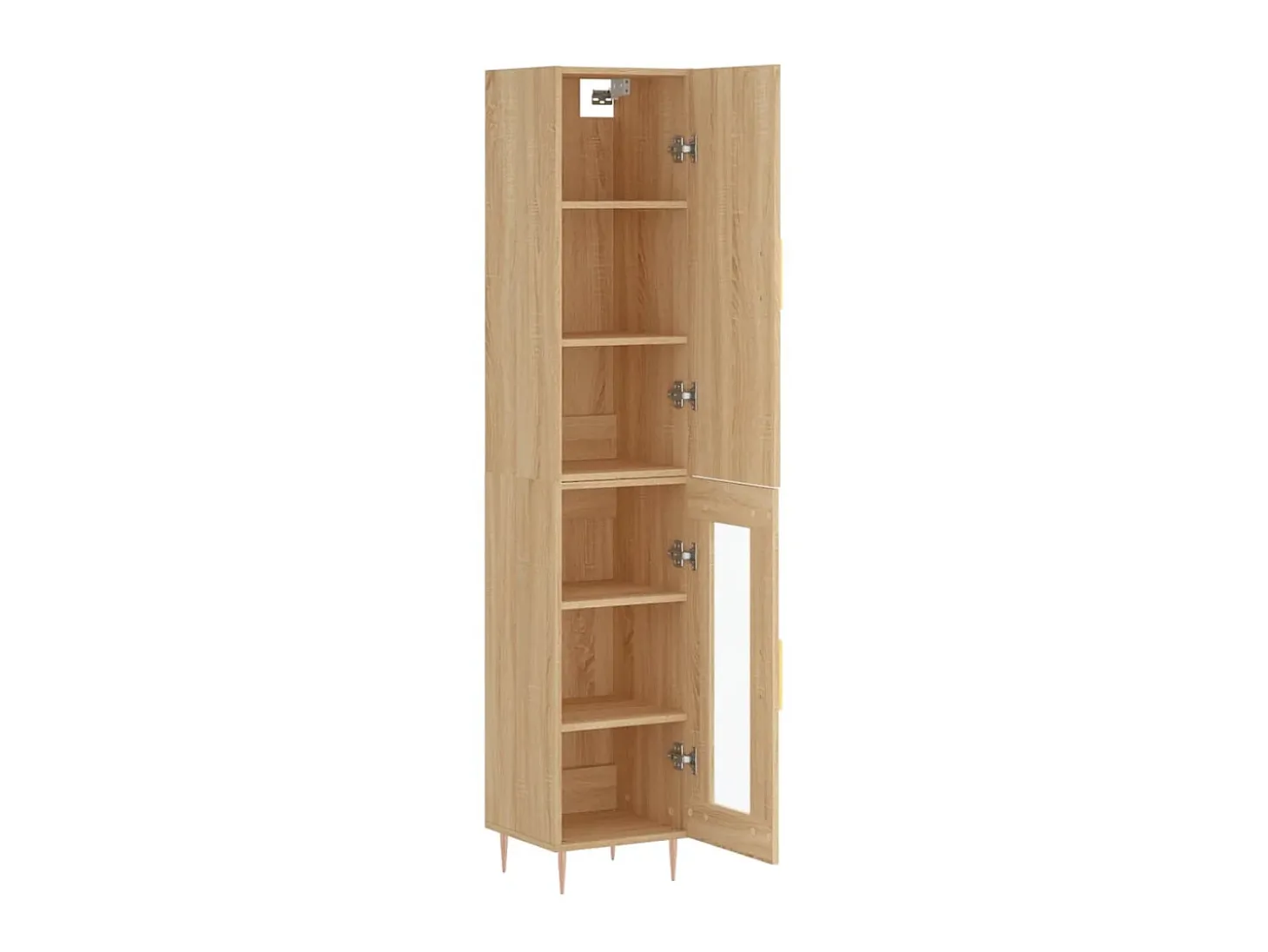 Aparador de madera contrachapada roble Sonoma 34,5x34x180 cm ES86010