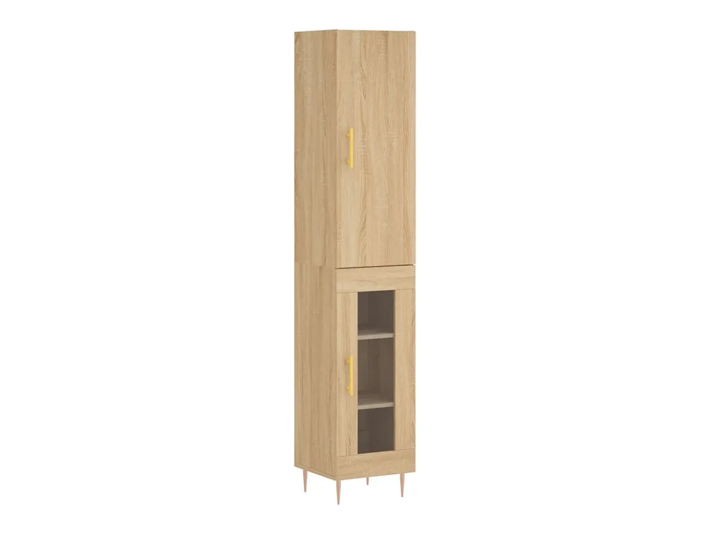 Aparador de madera contrachapada roble Sonoma 34,5x34x180 cm ES86010