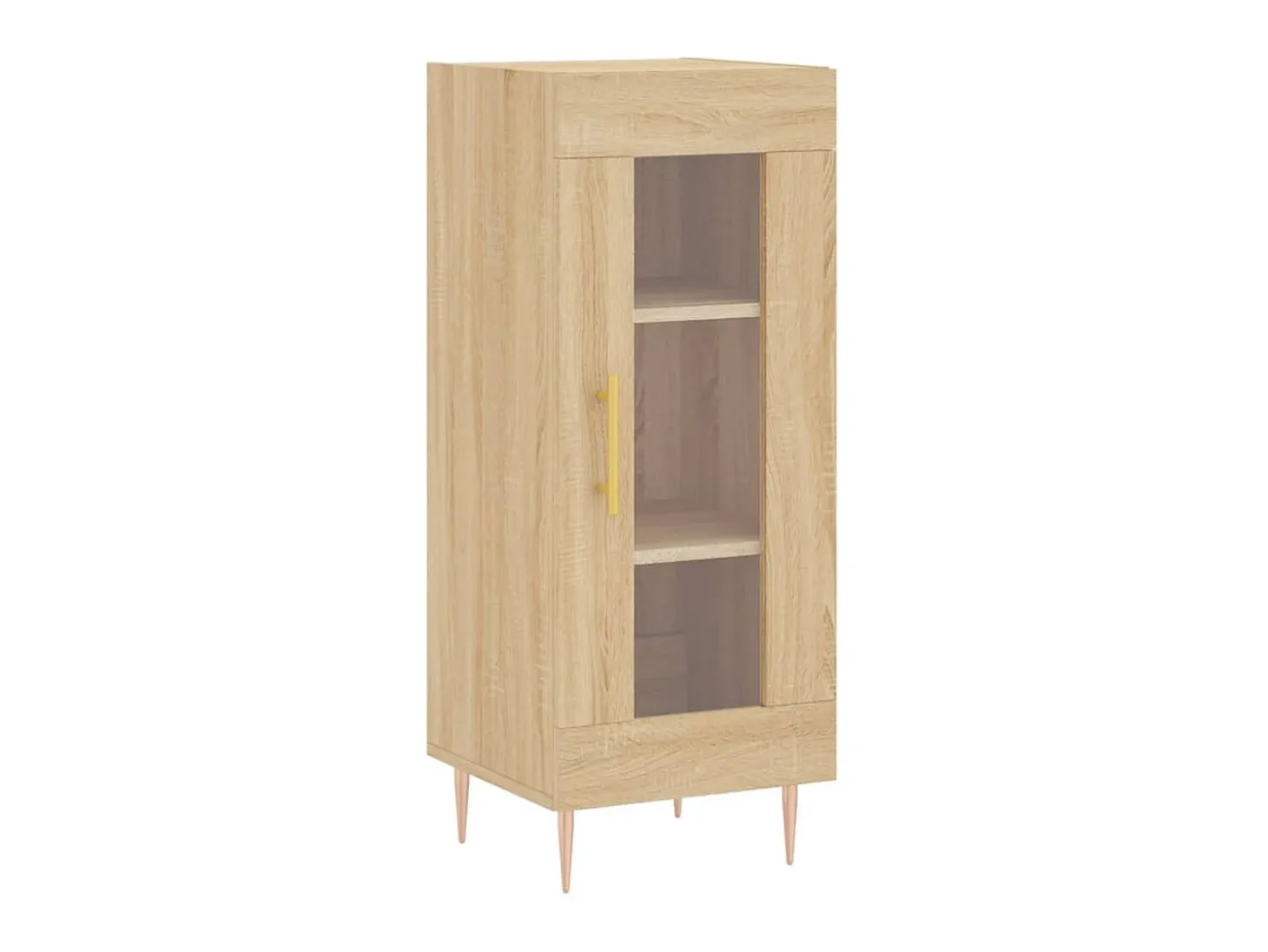 Aparador de madera contrachapada roble Sonoma 34,5x34x180 cm ES86010