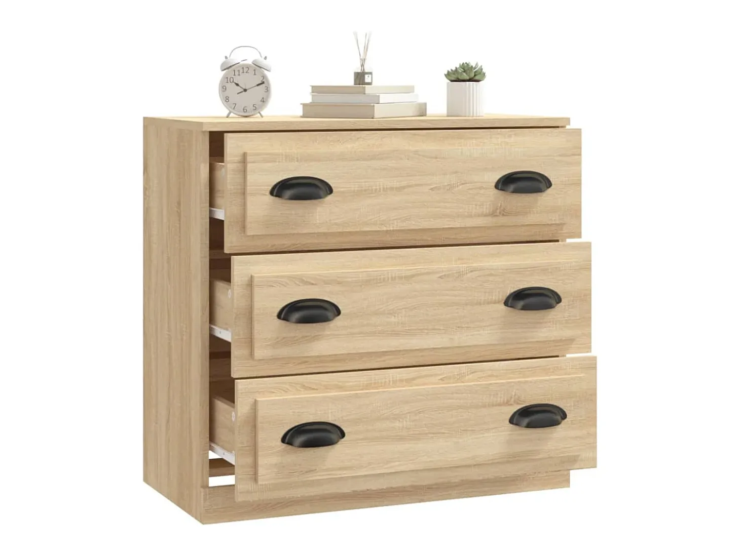 Aparador de madera contrachapada roble Sonoma 70x35,5x67,5 cm