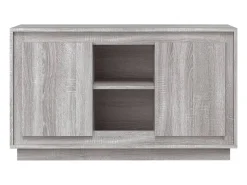 Aparador de madera contrachapada gris Sonoma 102x35x60 cm ES873459