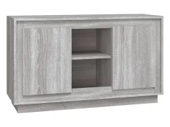 Aparador de madera contrachapada gris Sonoma 102x35x60 cm ES873459