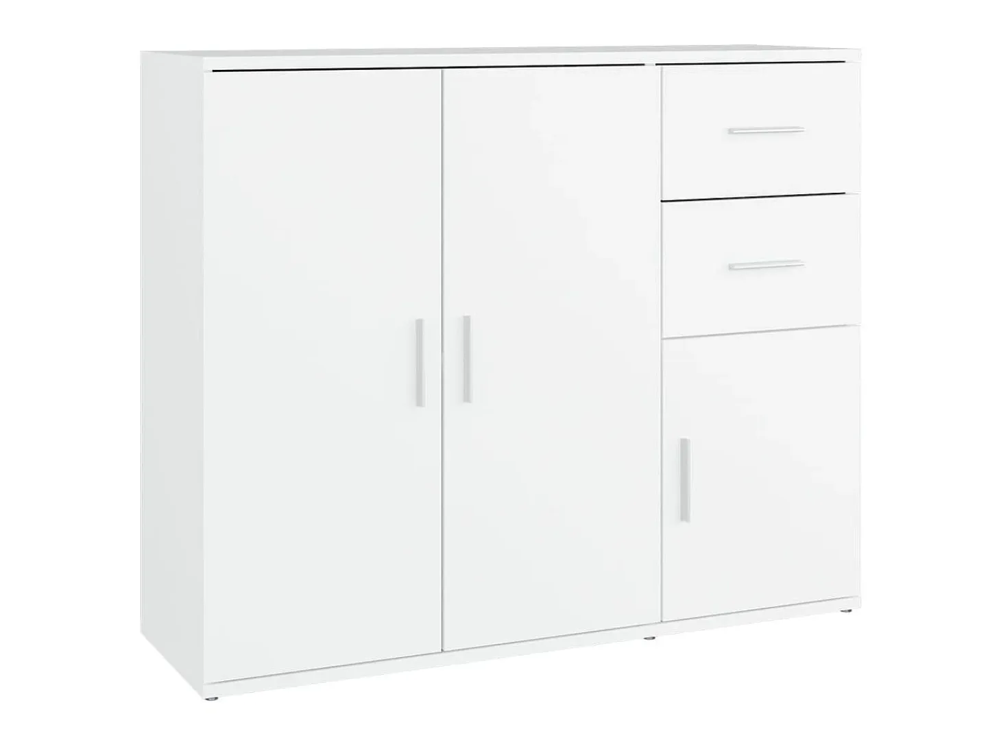 Aparador de madera contrachapada blanco 91x29,5x75 cm ES63396