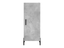 Aparador de madera contrachapada gris hormigón 34,5x34x180 cm